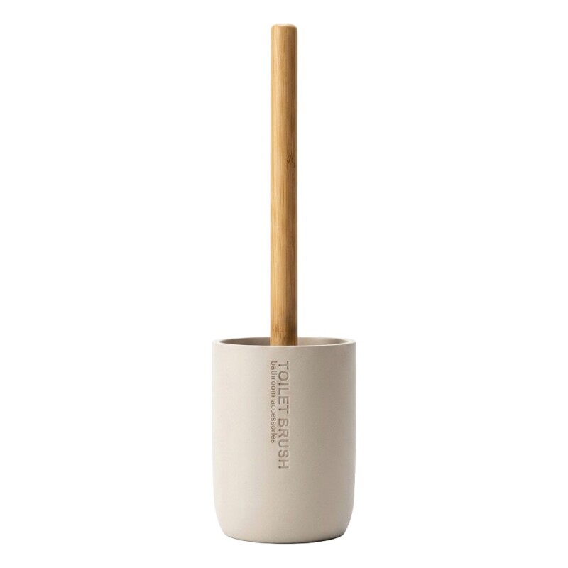 CEPILLO BAMBU P/INODORO C/BASE BEIGE CL Unica