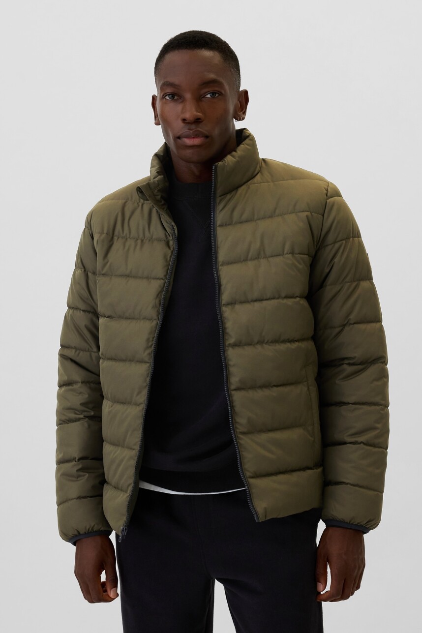 Campera Light Weight Puffer Hombre Olive Night