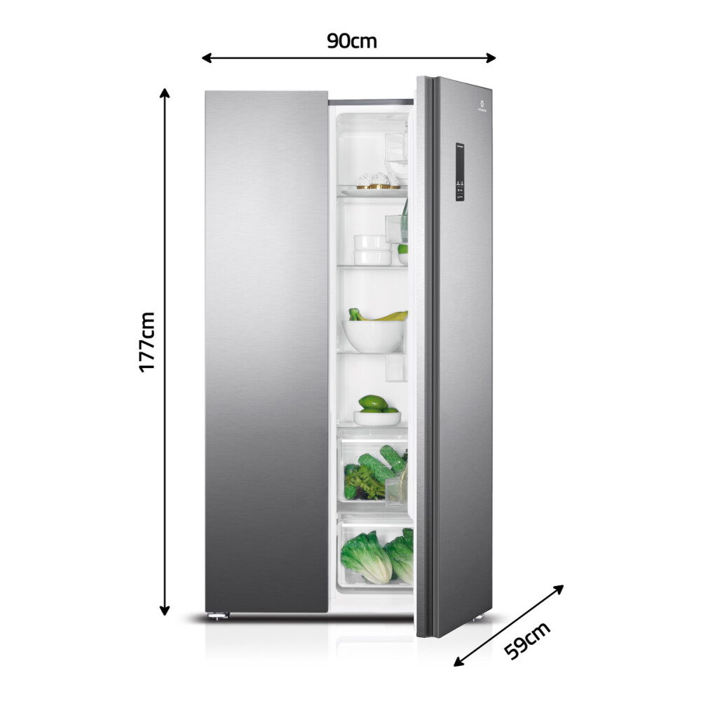 Heladera SBS Indurama Inverter No Frost 442 Lts Inoxidable + Freidora de Aire Electrolux 3L EAF05 ¡De Regalo!