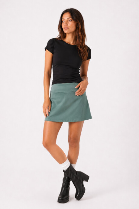 Falda Saitai Verde Grisaceo