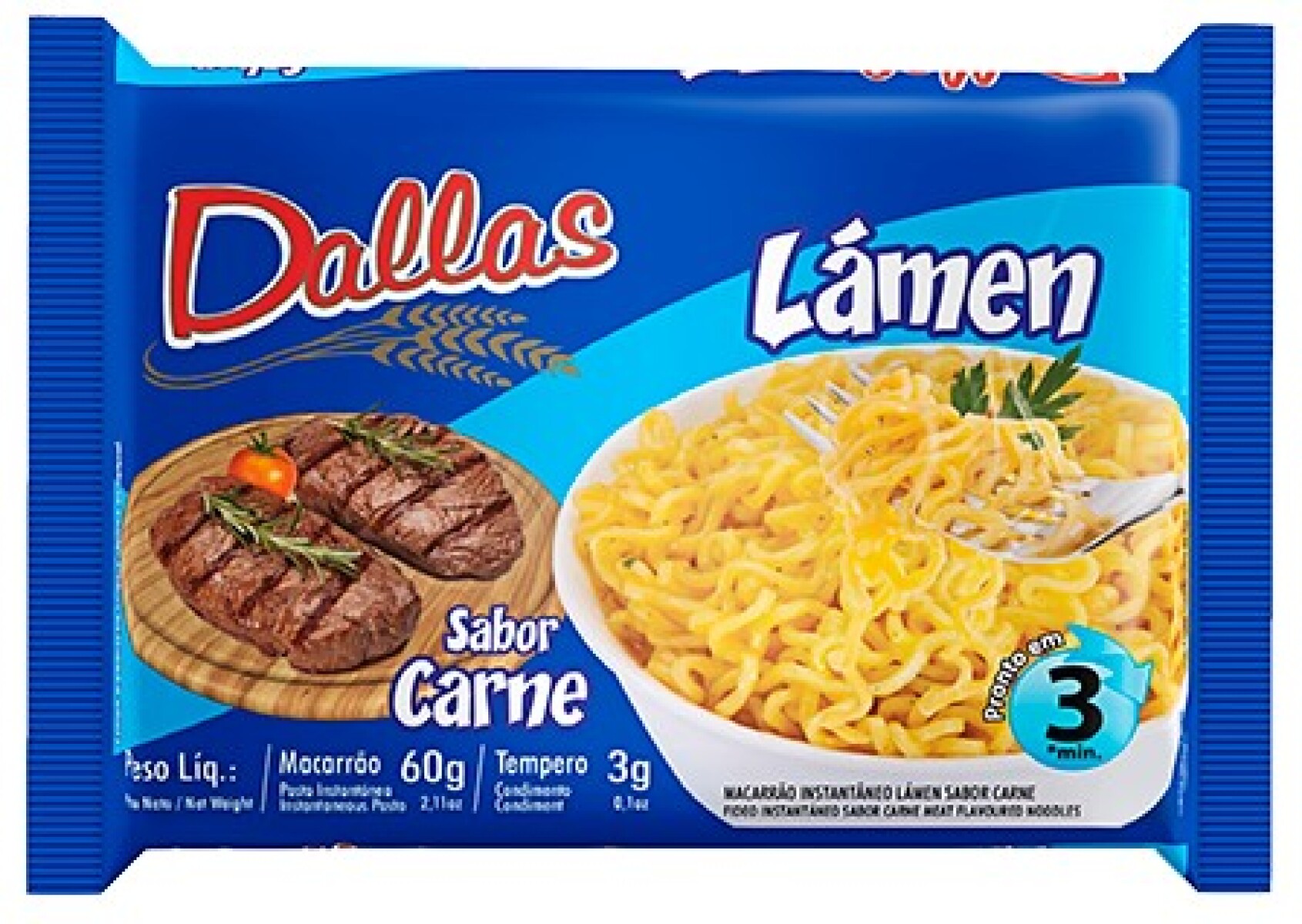 PASTA INSTANTANEA DALLAS 60G CARNE 