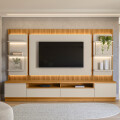 CONJUNTO MODULAR SAO PAULO (MESA TV + PANEL+ 2 LATERALES I/D) COLOR TAURI/OFF WHITE FOSCO Conjunto Modular Sao Paulo (mesa Tv + Panel+ 2 Laterales I/d) Color Tauri/off White Fosco