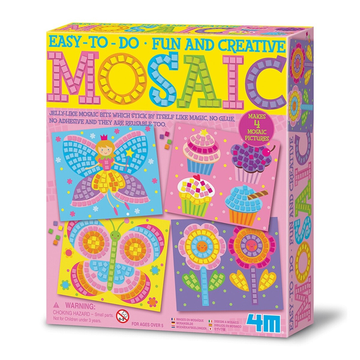 Juego Educativo 4M Dibujos Mosaico Hada Mariposa Flor Muffin - Multicolor 