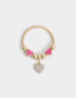 Pulseras Infantiles Con corazón Pulsera Infantil Con Dije Corazón - Dorado