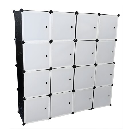 Armario de Plástico Lumax 16 Compartimentos Portátil Blanco