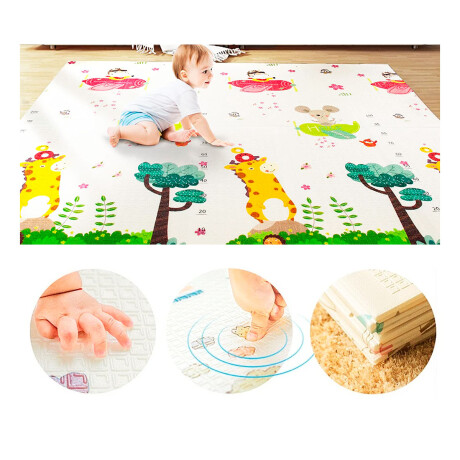 Alfombra Antigolpe 180x150 Tatami Colchoneta Infantil Jirafa-Monitos-Números