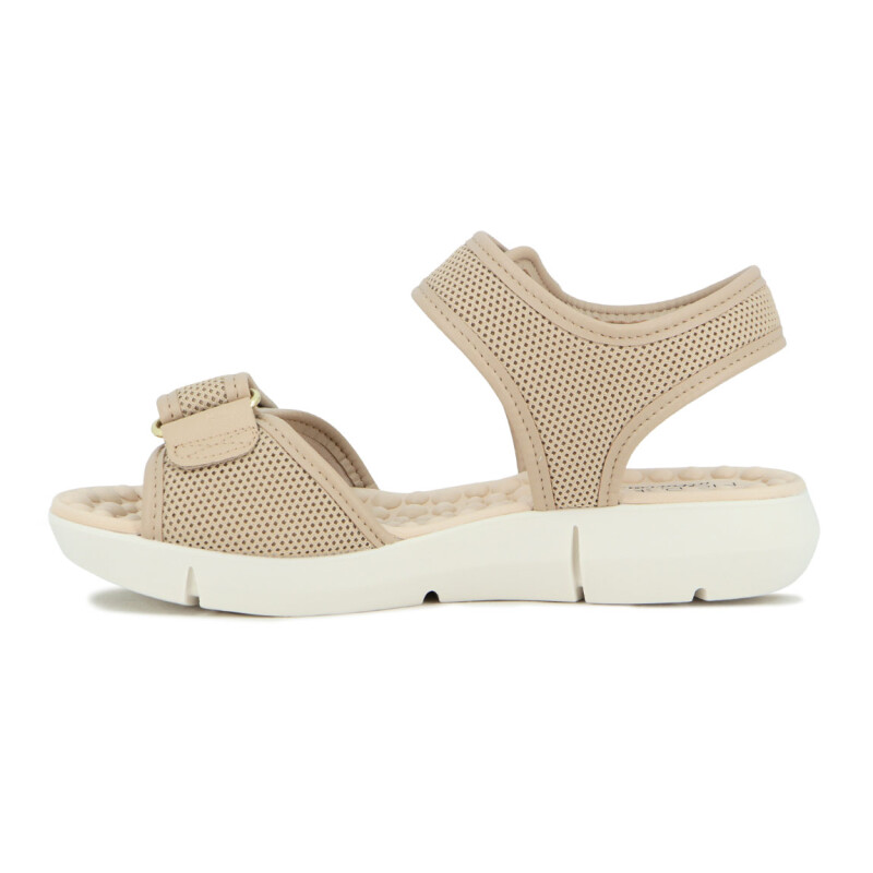 Modare Sandalia Unatira C/ Velcro Y Pulsera Beige