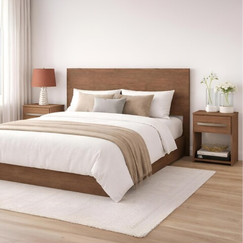 Respaldo de Sommier C/ 2 Mesas de Luz - MDP - DAKAR Respaldo de Sommier C/ 2 Mesas de Luz - MDP - DAKAR