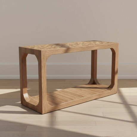 CONSOLA MADERA NATURAL-BEIGE COCO NATURAL