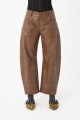 PANTALÓN SILUETA GLOBO Chocolate