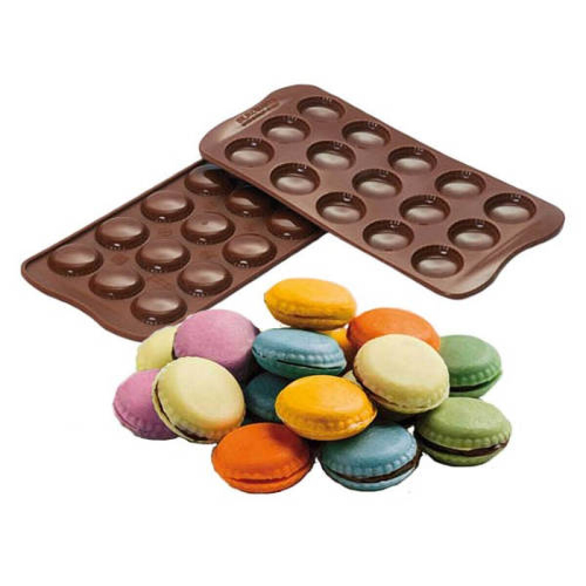 Molde silicona macarons 