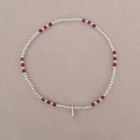 Pulsera MALU en Plata 925 con RUBI