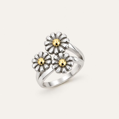 Anillo Margarita - Plata y Oro Anillo Margarita - Plata y Oro