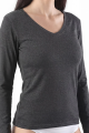 Camiseta en v supersoft Gris