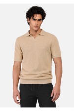 Remera Arrow Tejida con Cuelllo BEIGE