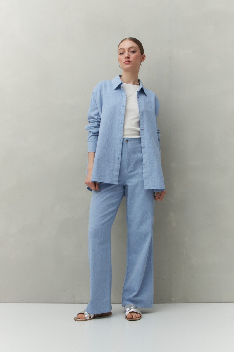 CAMISA MINTY Azul Melange