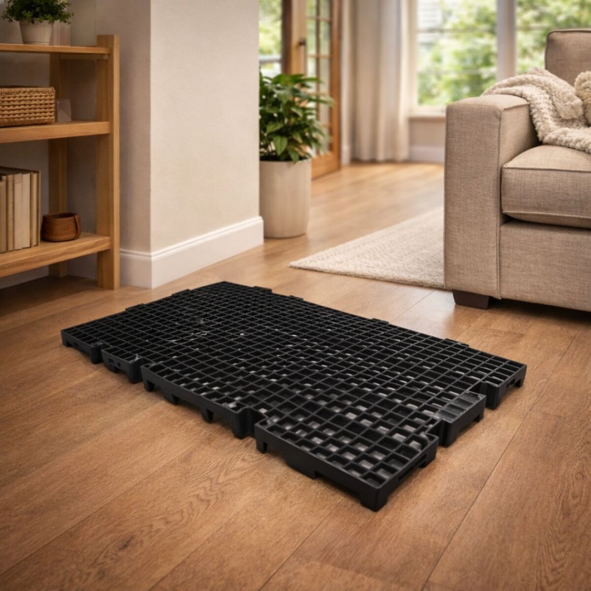 Palet De Plastico Encastrable 25c50Cm - NEGRO 