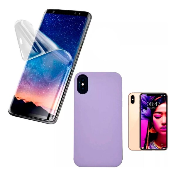 Carcasa Funda Protector + Hidrogel Simil Vidrio Para iPhone X/XS Carcasa Funda Protector + Hidrogel Simil Vidrio Para iPhone X/XS