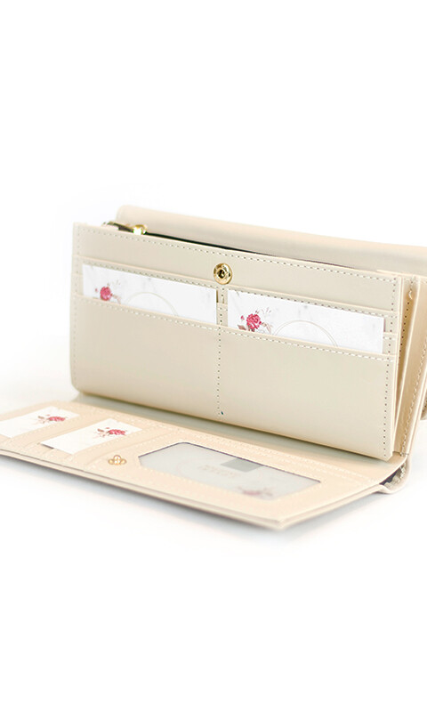 BILLETERA COVERI LARGA BEIGE