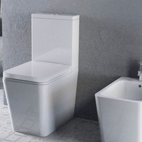 Juego De Inodoro, Tapa Cierre Suave Y Mochila, Linea Hazen, Aqualia 000