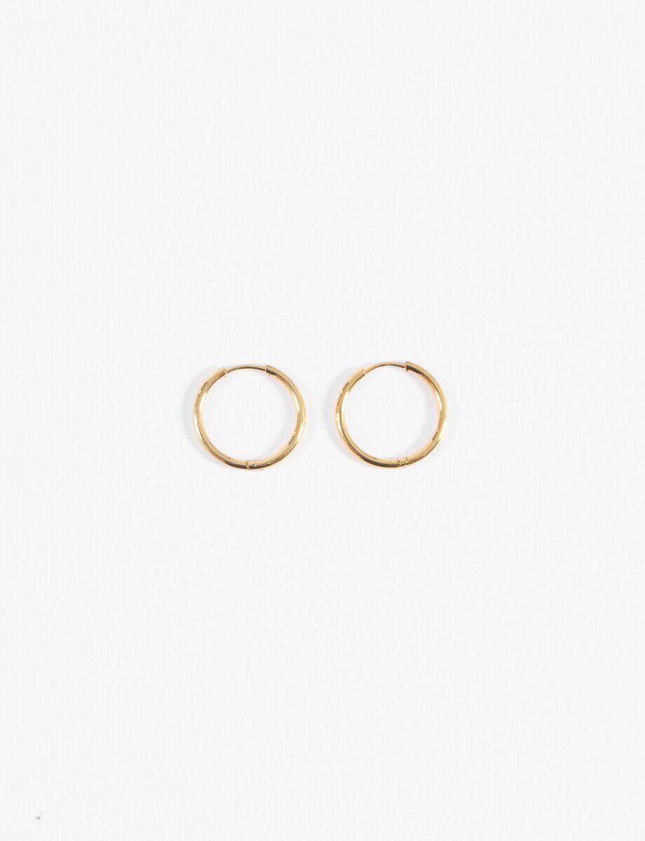 Aros acero medium - dorado 