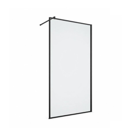 Mampara de vidrio fija negra 100x195 cm Mampara De Vidrio Fija Negra 100x195 Cm