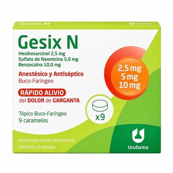 Caramelos Anestésicos y Antisépticos Gesix N x 9 Caramelos Anestésicos y Antisépticos Gesix N x 9