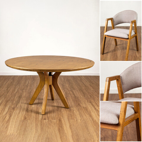 (CD) JGO COMEDOR NEW TIMBA/SE/6 - CREMA 305540 Unica