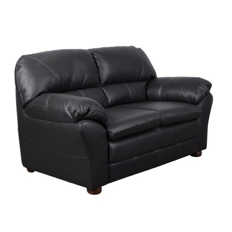 Sillon 2 cuerpos Cuero Natural Negro