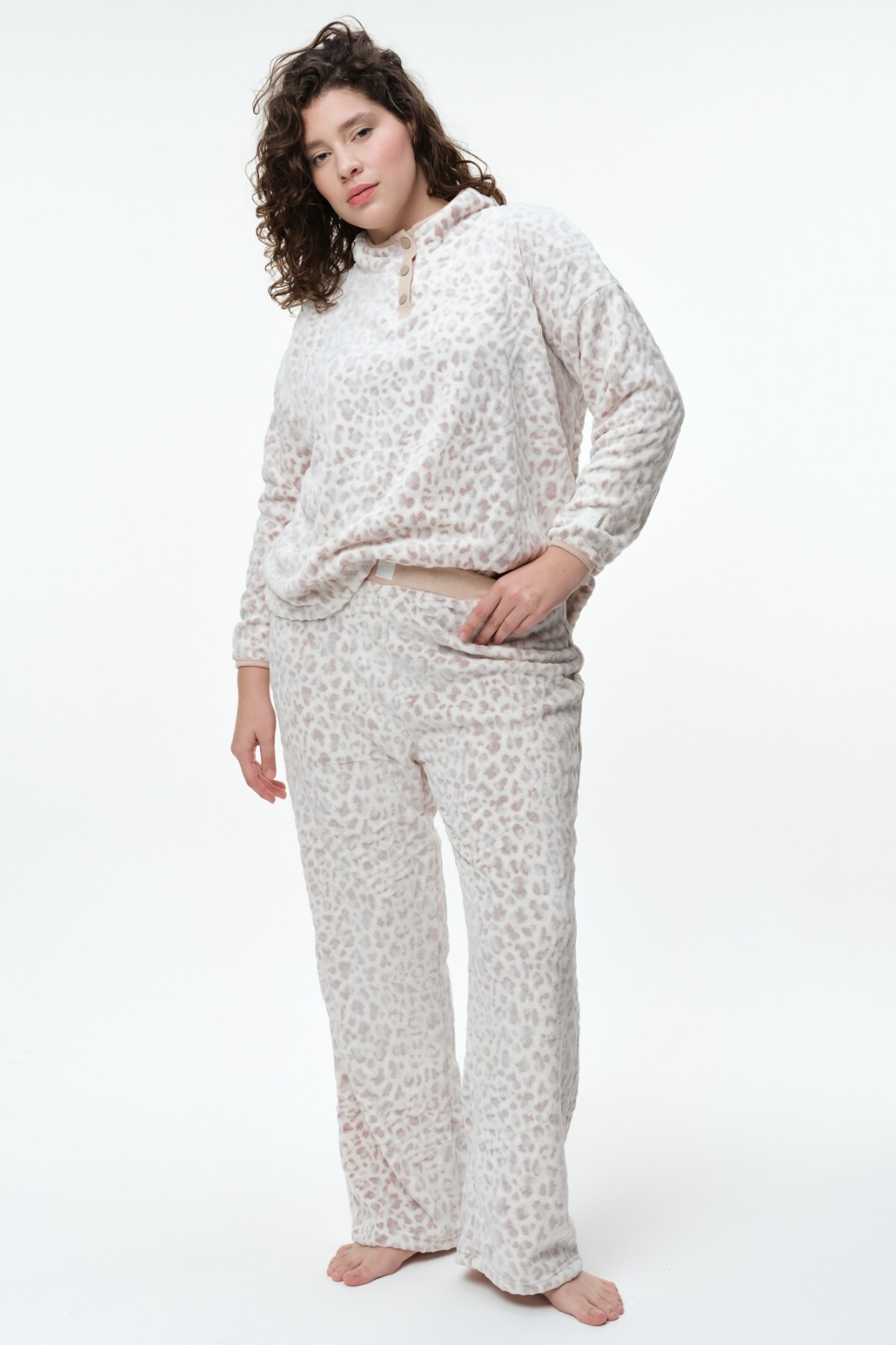 Buzo Flip Leopardo Beige