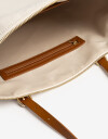Shopper Shopper Con Doble Asa De Hombro Regulable. - Blanco Crema