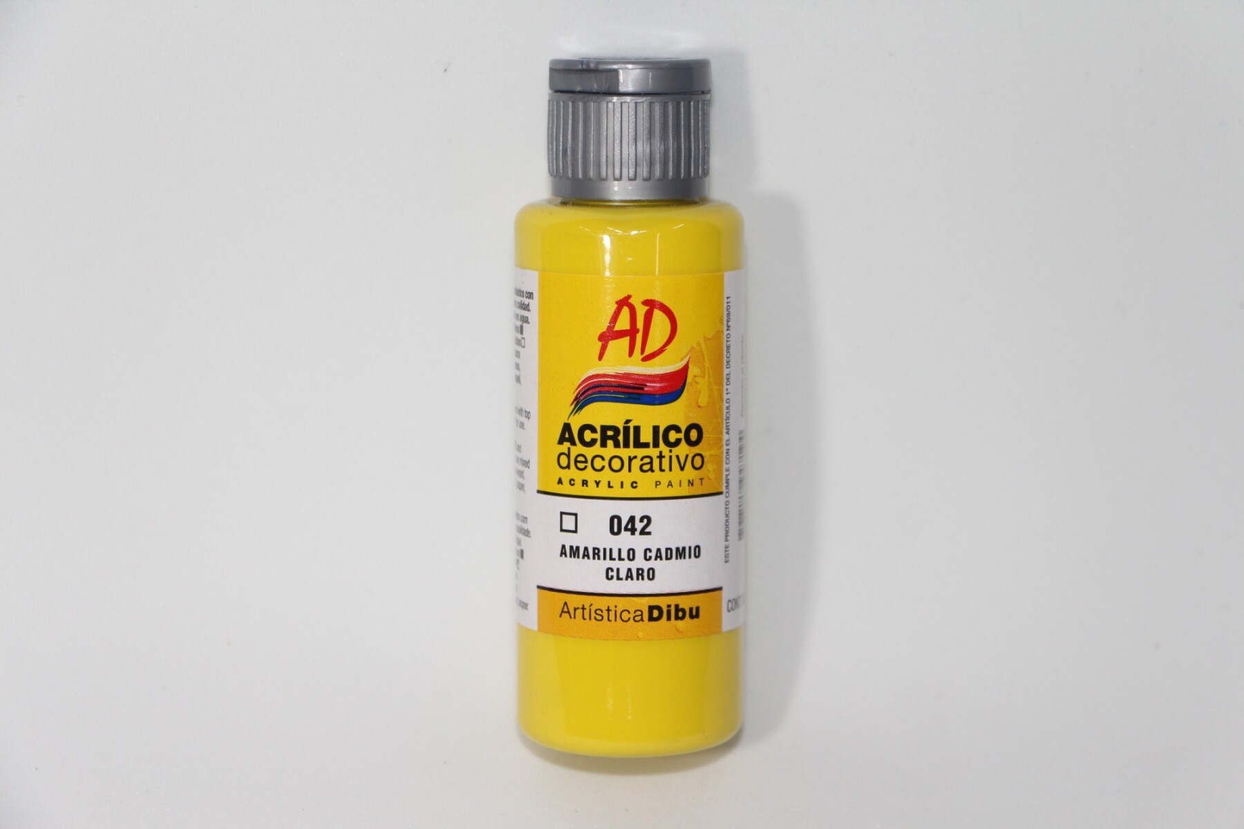 PINTURA ACRILICA ARTISTICA DIBU 60 ML. DIFERENTES COLORES - AMARILLO CADMIO CLARO 042 