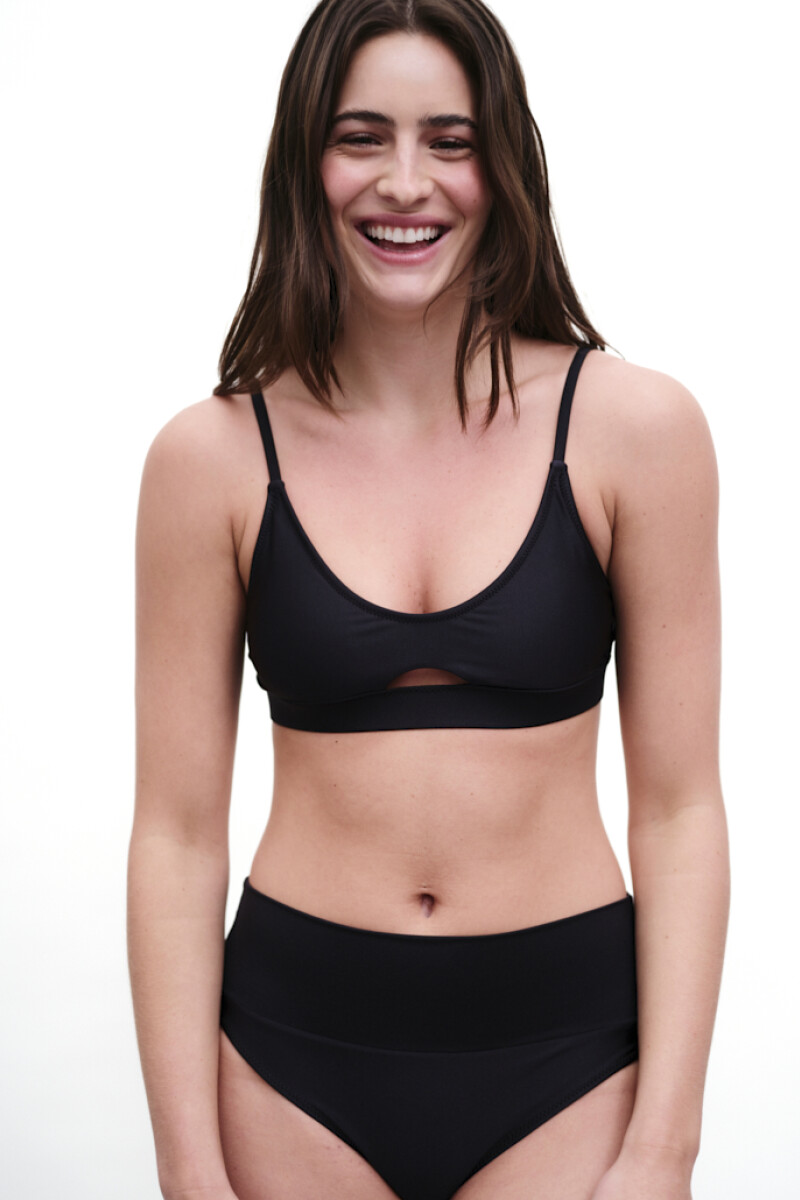 Culotte Etta – Bikini de tejido italiano con filtro UV+50 Negro