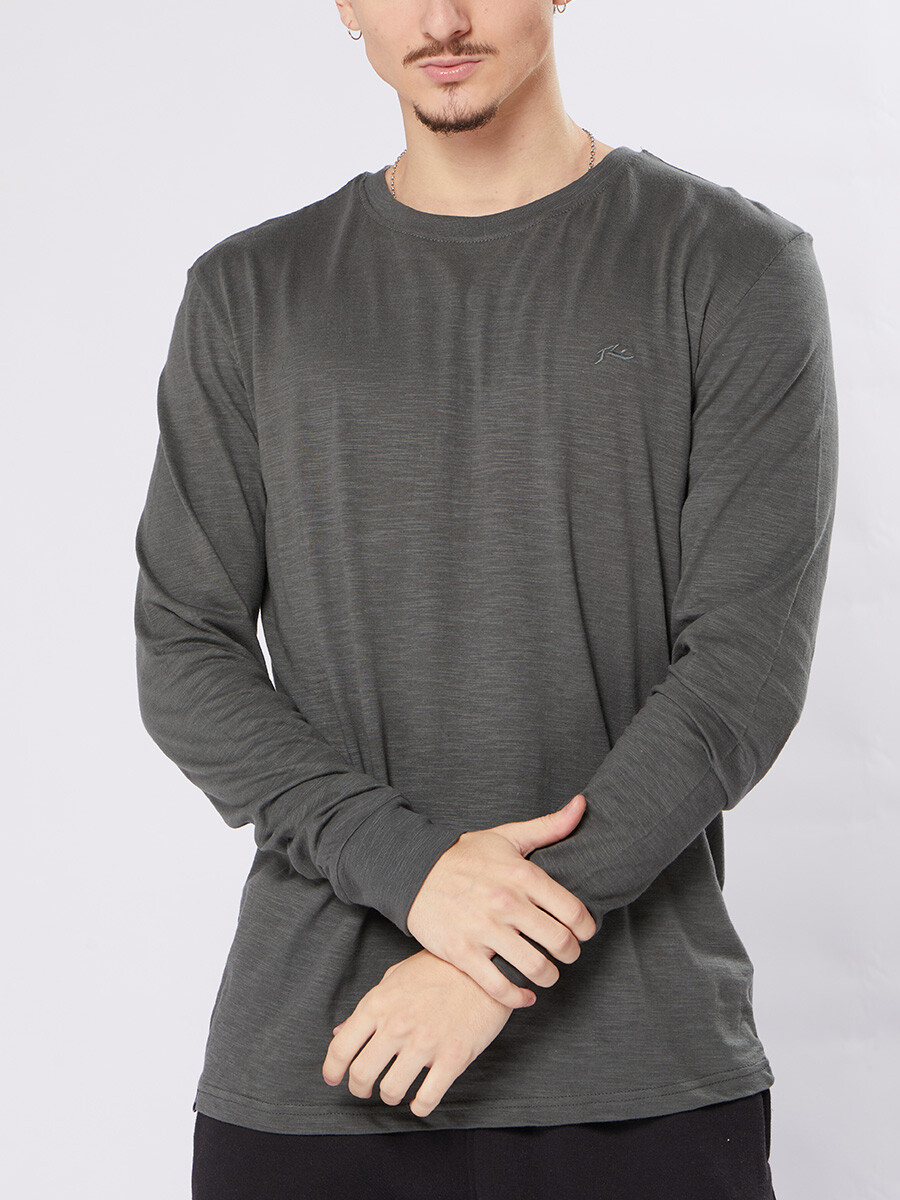 T-SHIRT ML MARKW22 RUSTY - Verde Oscuro 