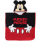 Toalla Disney Poncho Mickey Negro - Rojo