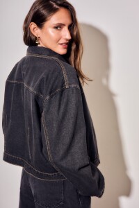 Campera Denim Jean Gris