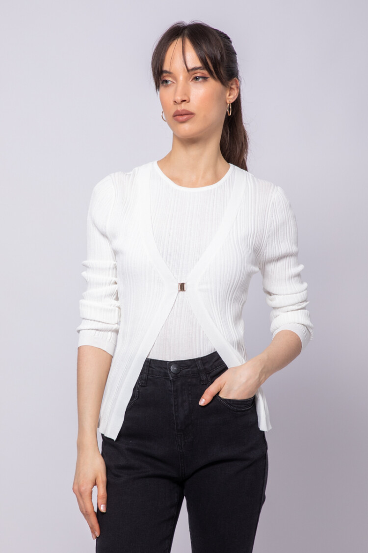 CARDIGAN GREENWICH Blanco