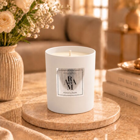 Vela Aromatica En Frasco De Vidrio Romance 8cm x 10cm Vela Aromatica En Frasco De Vidrio Romance 8cm x 10cm