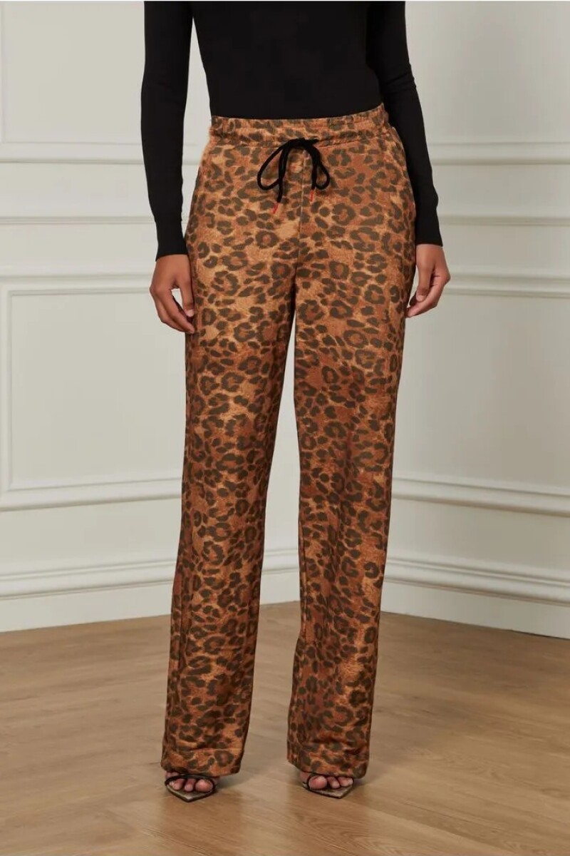 Pantalón recto Leopardo