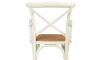 Silla de Abedul cruceta con apoyabrazos Blanco