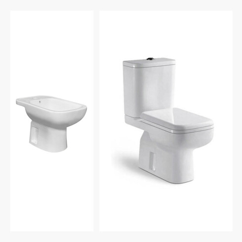 JUEGO DE LOZA SANITARIA TORRENS BLANCO BRILLANTE PARA BAÑO BLANCO