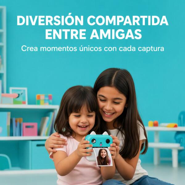Cámara Fotos Infantil Impresión Instantánea Niños + 2 Rollos Color Verde