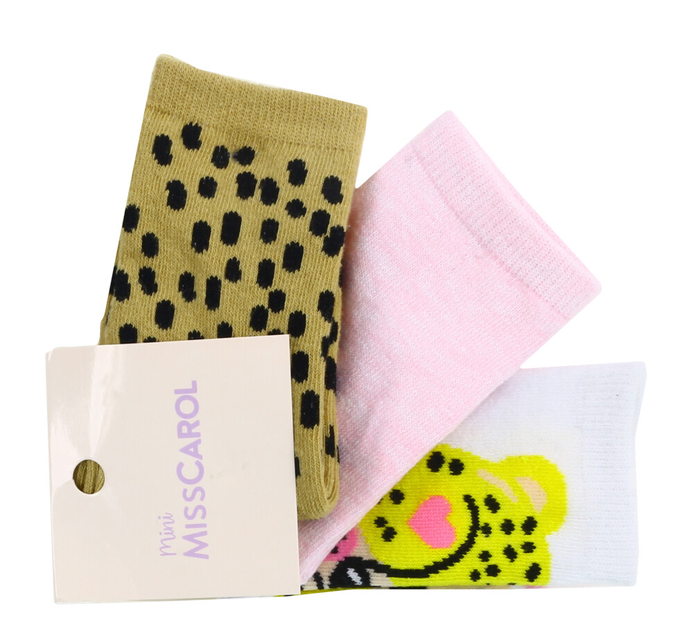 MEDIA LEOPARD PACK X3 Yellow/Pink/White