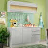 Mueble de cocina y encimera compacta Lumax MDF 120cm blanco Mueble de cocina y encimera compacta Lumax MDF 120cm blanco