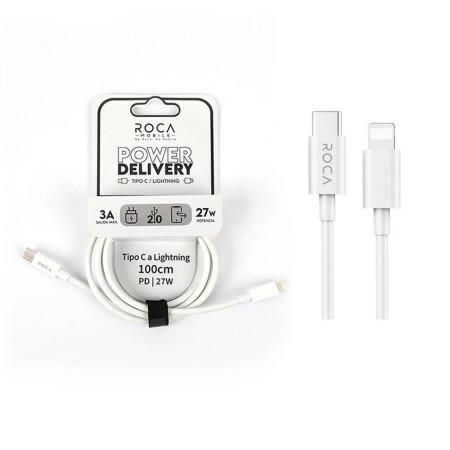 CABLE RAPIDO TIPO C A LIGHTNING 100CM Blanco