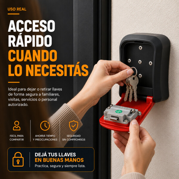 Caja Fuerte Cofre De Seguridad C/ Combinación 9,5 cm x 8 cm Rojo