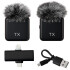 Set X2 Micrófonos Inalámbrico Profesional Iphone Usb C Atrix Variante Color Gris