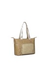 Bolso shopper con bolsillo frontal Camel