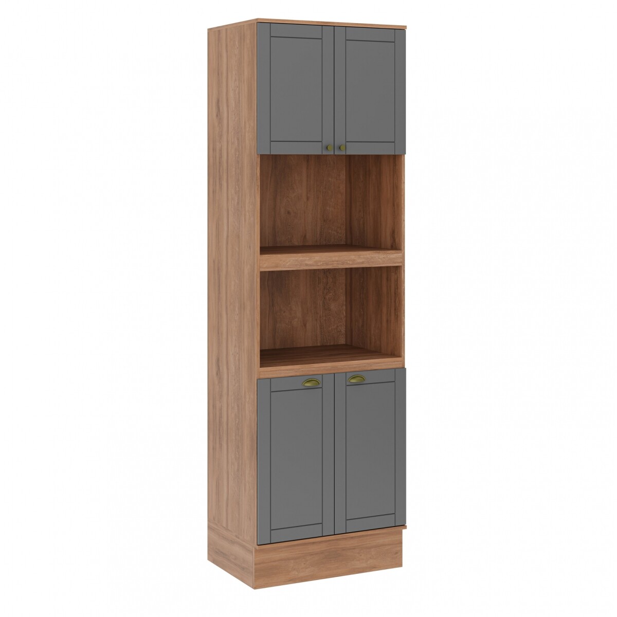 Armario Cocina Americana 2 Hornos Gris 