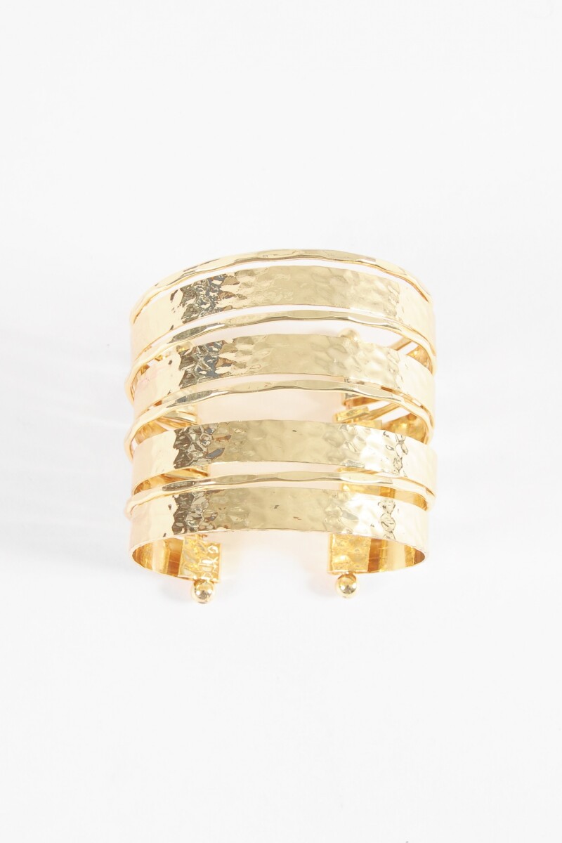 Pulsera vueltas texture dorado